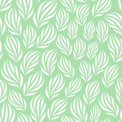 Fototapeta na wymiar Seamless vector pattern with abstract floral elements scattered in ditsy style in soft pastel colors