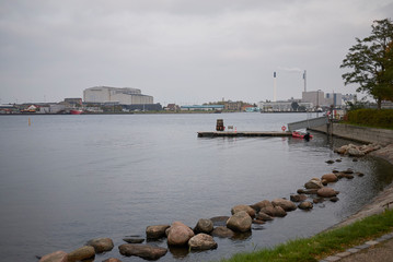 Copenhagen, Denmark - October 09, 2018 : View of the Langelinie promenade © simona