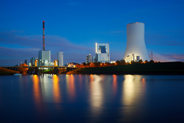 Power Stations At Night