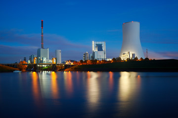 Obraz premium Power Stations At Night