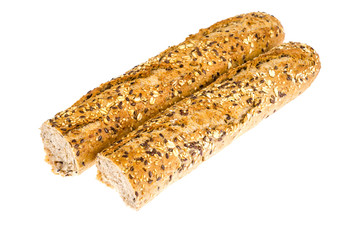 Wholegrain baguette with flax seeds
