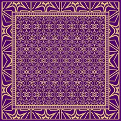 Obraz premium Floral Geometric Pattern. vector illustration. For fabric, textile, bandana, scarg, print