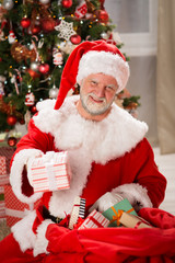 Santa Claus for Christmas in a room