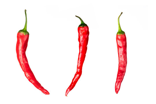 three pieces of chili peppers
