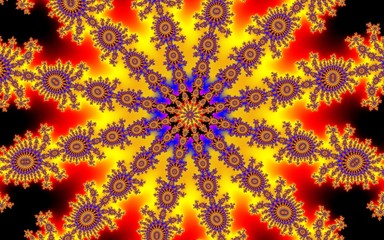 Grafik,Fraktal : Stellt einen Stern,Blume,Sonne oder Feuerwerk dar