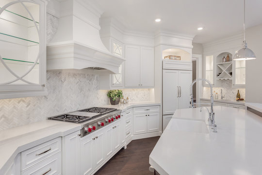 Beautiful White Kitchen in New Luxury Home