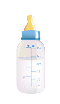Baby bottle. vector illustration