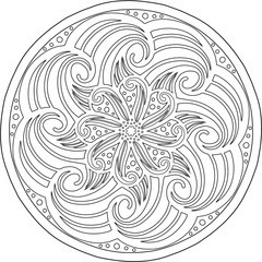 Outline medallion