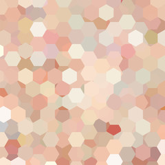 Background made of beige hexagons. Square composition with geometric shapes. Eps 10