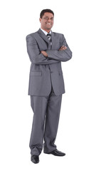 successful young businessman.isolated on a white. photo with copy space.