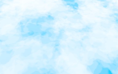 Background of abstract white color smoke isolated on blue color background. The wall of white fog. 3D illustration