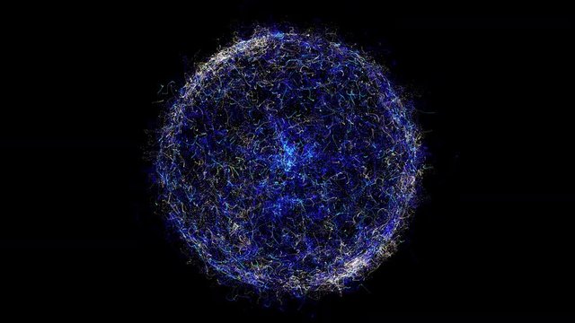 A rotating energy ball.