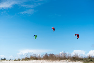 Dragon parachute  over the dune
