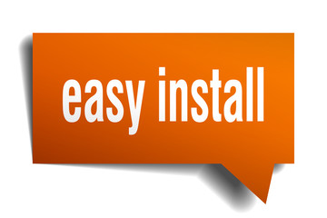 easy install orange 3d speech bubble