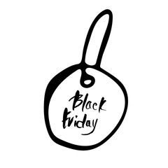 Black Friday vector text with decoration.