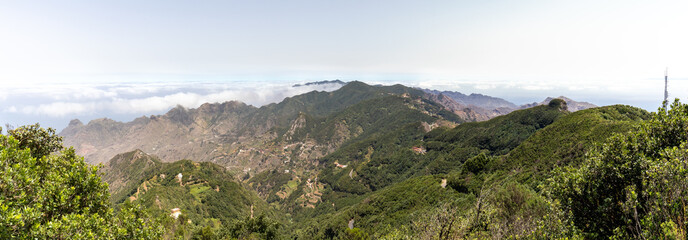 Fototapeta na wymiar Panorama vom Anaga Gebirge - Teneriffa