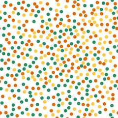 Vector repeating seamless polka dot pattern with dots . Geometric casual texture on white background.