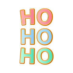 Hohoho - Santa s calligraphy phrase for christmas or new year holiday design, cookie