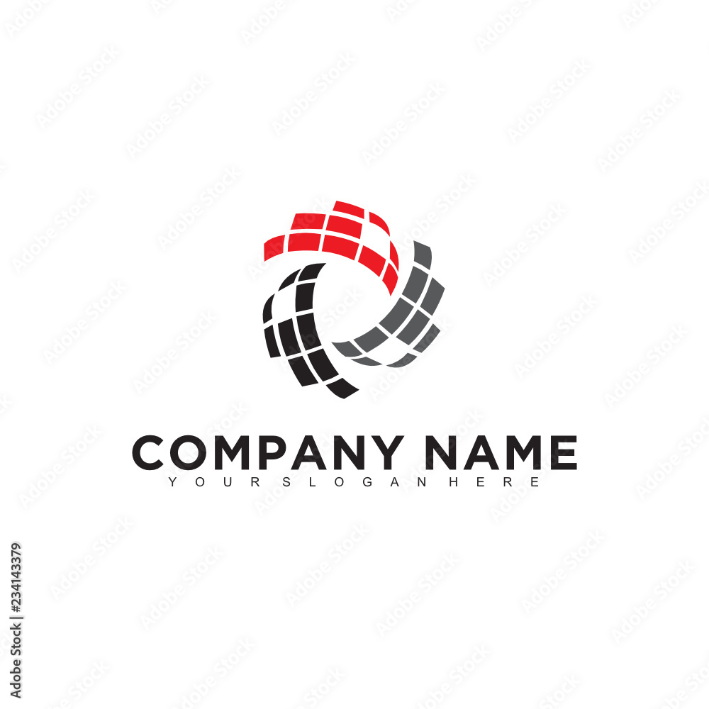 Aufkleber Simple minimalistic modern professional logo design of technology vector EPS illustrator template