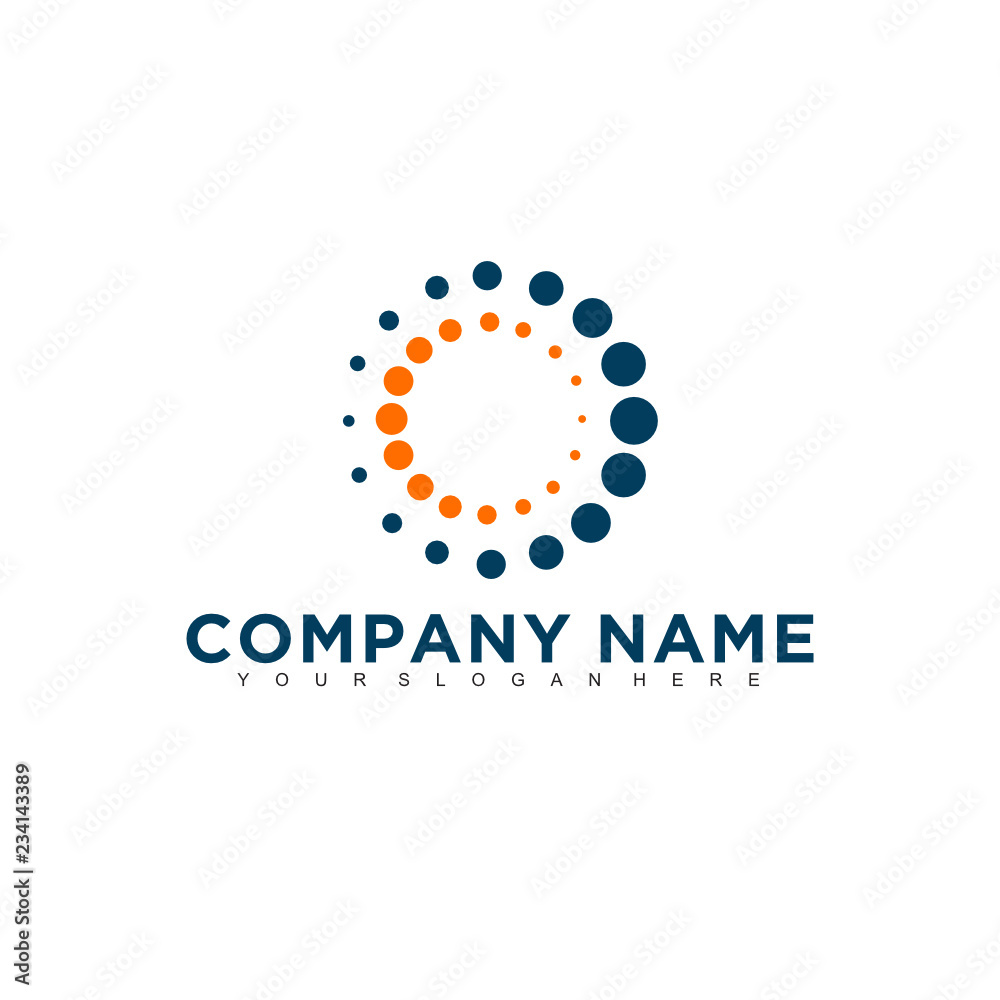 Poster simple minimalistic modern professional logo design of technology vector eps illustrator template