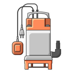 Icon electrical submersible pump. Vector illustration on white background
