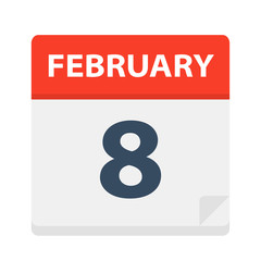 February 8 - Calendar Icon