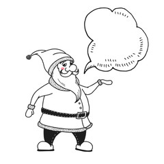 Santa Claus. Vector illustrations in sketch style.