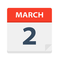 March 2 - Calendar Icon