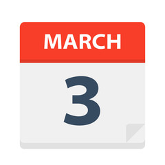March 3 - Calendar Icon