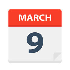 March 9 - Calendar Icon