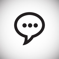 Message speech bubble on white background icon