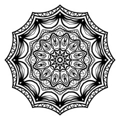 Modern Decorative floral color mandala. round Shapes. illustration