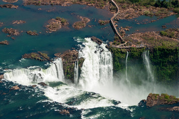 Aerial view from an elicopter of the Garganta del Diablo