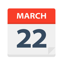 March 22 - Calendar Icon