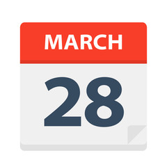 March 28 - Calendar Icon