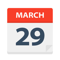 March 29 - Calendar Icon