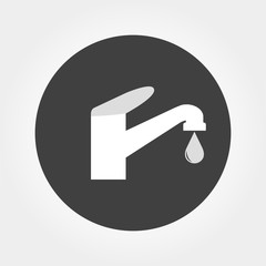 Modern Faucet vector icon.