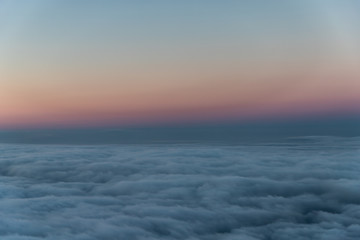 Fototapeta premium Sunset over sea of fog