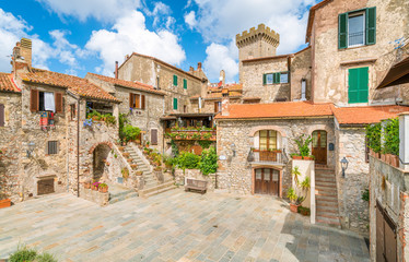 Scenic sight in Capalbio, picturesque village on the province of Grosseto. Tuscany, Italy. - obrazy, fototapety, plakaty