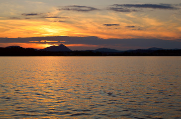 Sunset over Corfu town