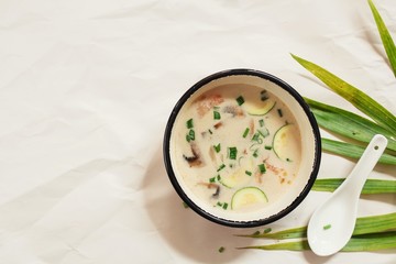 Homemade Coconut Milk soup / Tom Kha Gai Thai food