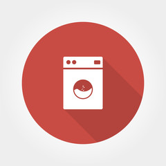 Washing machine icon. Home appliances symbol.