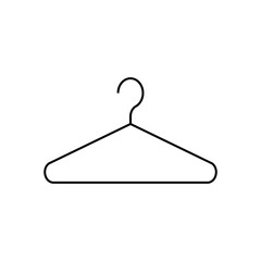 Hanger icon vector. Line clothes hanger symbol. Trendy flat outline ui sign design. Thin linear graphic pictogram for web site, mobile application. Logo illustration. Eps10.