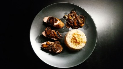 Fait maison - Filet mignon de porc, champignons et riz