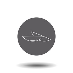 Eye contact lens outline icon. linear style sign for mobile concept and web design. Ophthalmic lenses simple line vector icon.