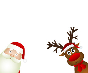 Santa Claus and reindeer