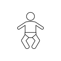 baby line icon vector