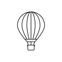 Hot air balloon outline icon. linear style sign for mobile concept and web design. Balloon flying simple line vector icon.