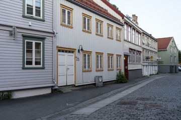 Fototapeta na wymiar Altstadt Bakklandet in Trondheim