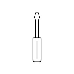 Screwdriver icon. Trendy modern flat linear vector Screwdriver icon on white background from thin line Construction collection.